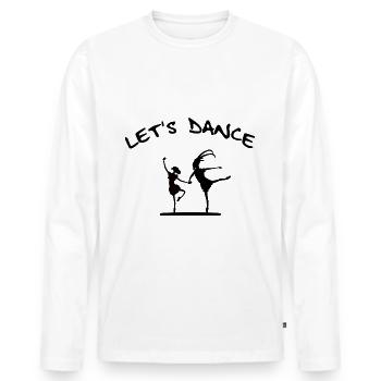 Dansons - T-shirt manches longues Premium bio Homme - blanc - Devant - Nico (187cm)