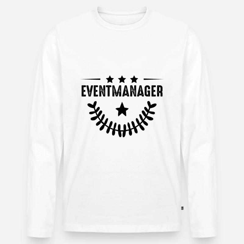 Eventmanager - Männer Premium Bio Langarmshirt - Weiß