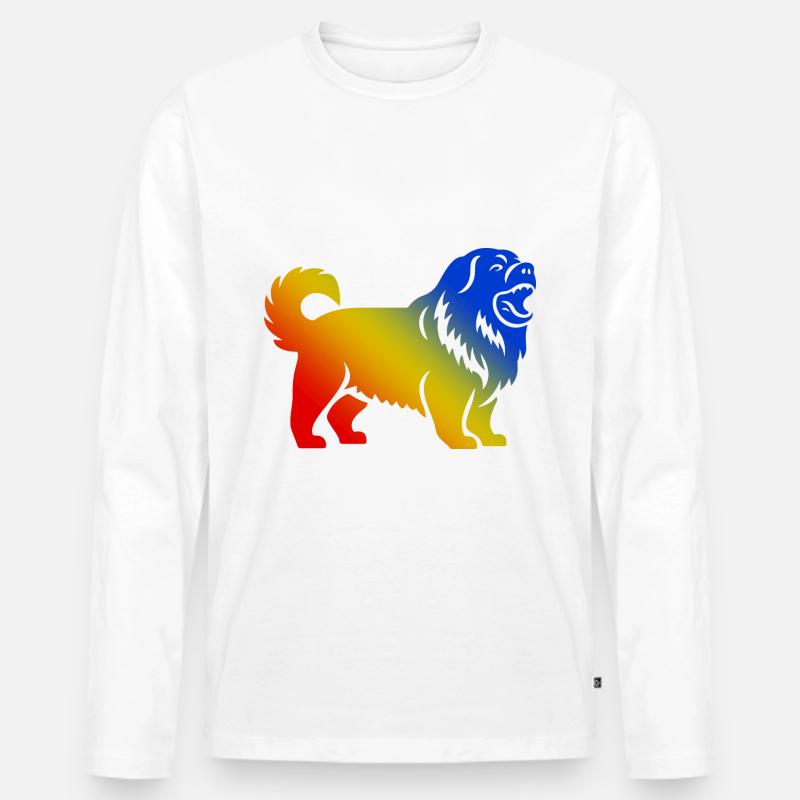 Chow Chow Hund - Männer Premium Bio Langarmshirt - Weiß