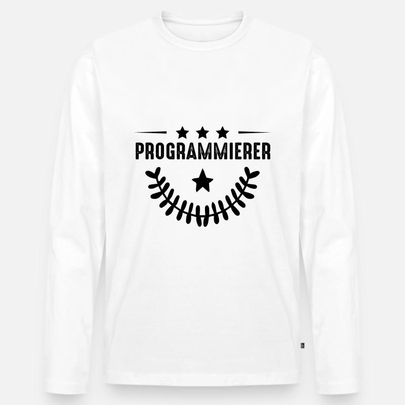 Programmer profession - Men's Premium Organic Long Sleeve Shirt - white