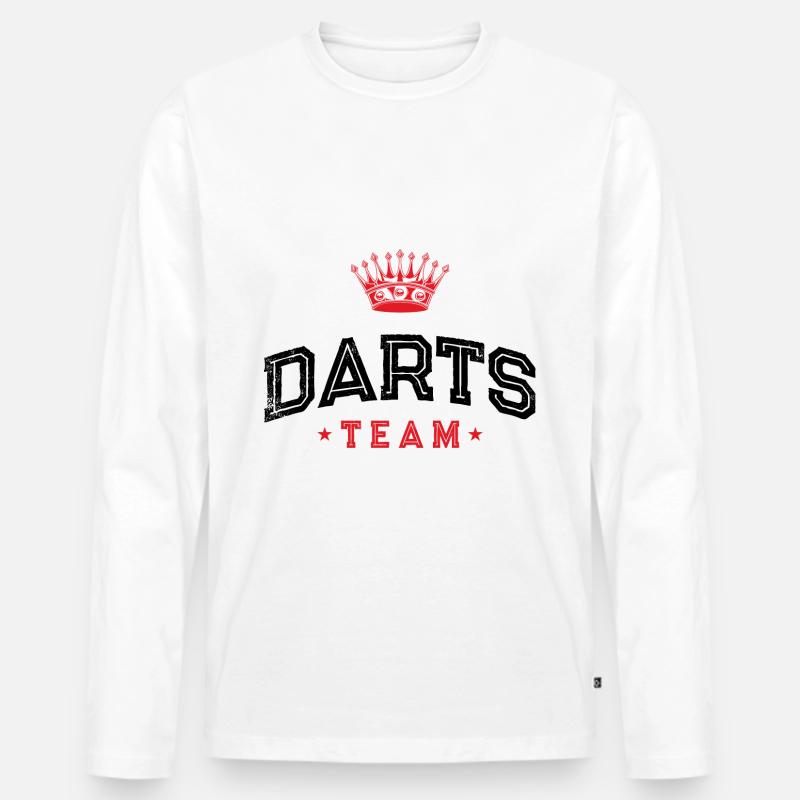 Darts Team - Männer Premium Bio Langarmshirt - Weiß