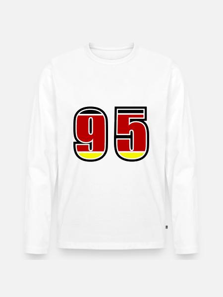 95 Number Germany Jersey - Men's Premium Organic Long Sleeve Shirt - white