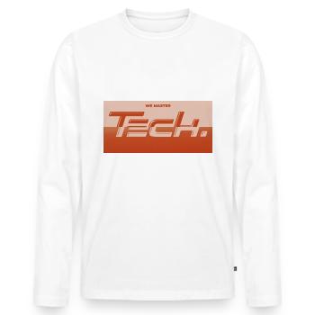Technologie - Männer Premium Bio Langarmshirt - Weiß - Vorne - Nico (187cm)