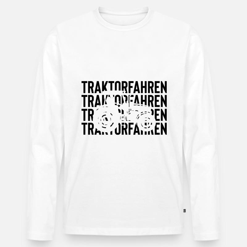 TRAKTORAHREN - - Männer Premium Bio Langarmshirt - Weiß