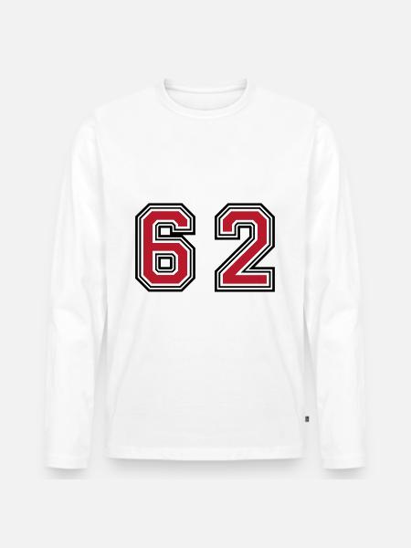 62 Symbole numérique - T-shirt manches longues Premium bio Homme - blanc