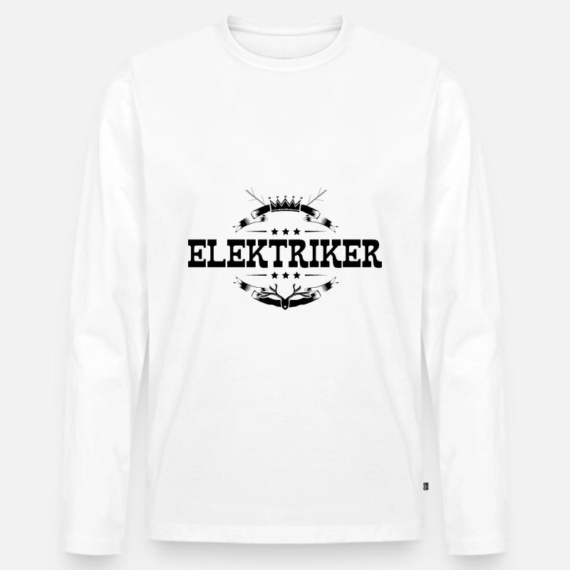 Elektriker Beruf - Männer Premium Bio Langarmshirt - Weiß