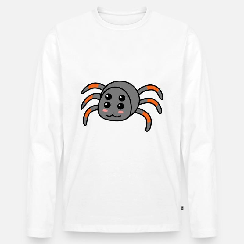 Tarantula Comic Tier - Männer Premium Bio Langarmshirt - Weiß