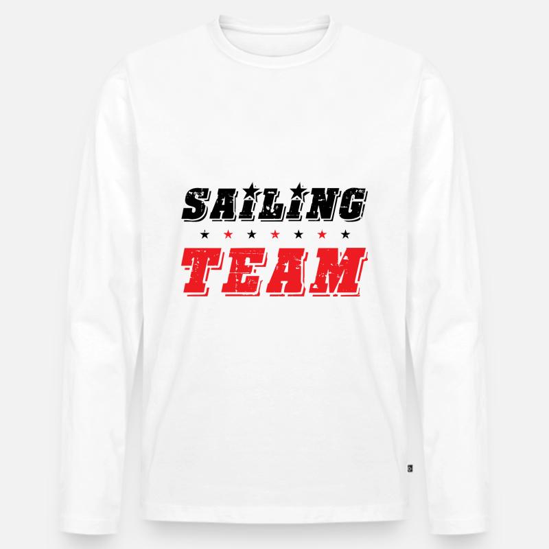 Sailing Team - Männer Premium Bio Langarmshirt - Weiß