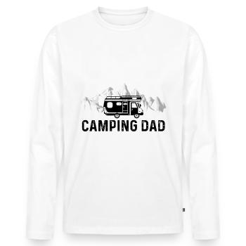 Camping Vati - - Männer Premium Bio Langarmshirt - Weiß - Vorne - Nico (187cm)