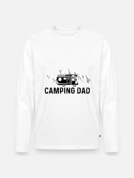 Camping Dad - - Men's Premium Organic Long Sleeve Shirt - white