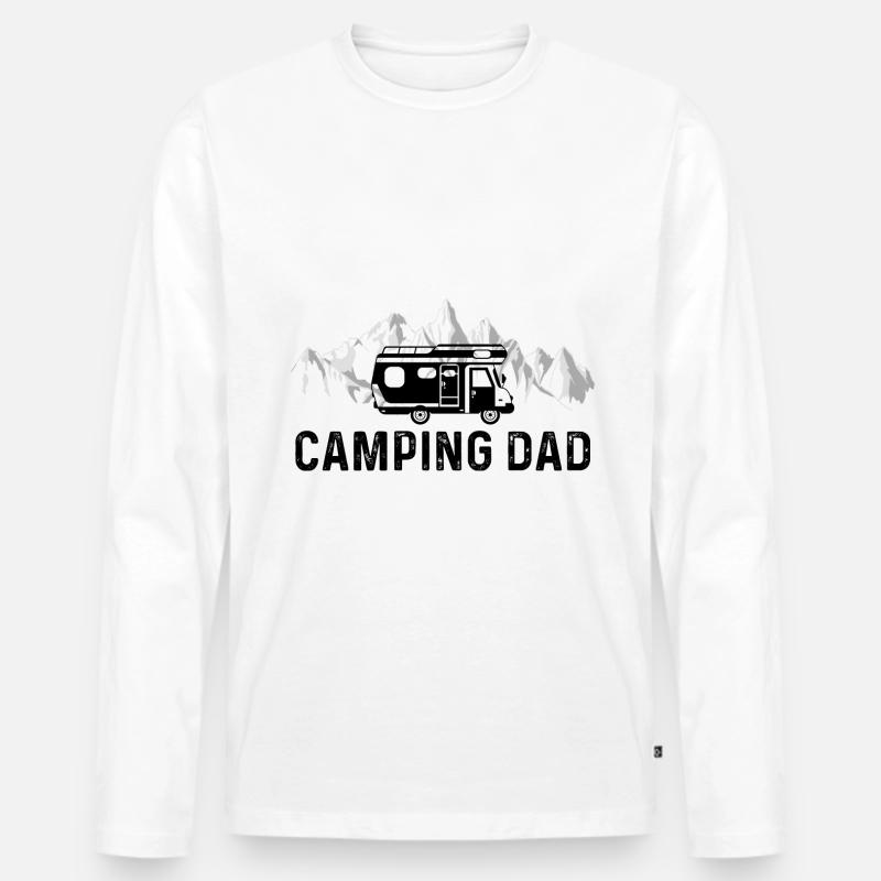 Camping Vati - - Männer Premium Bio Langarmshirt - Weiß