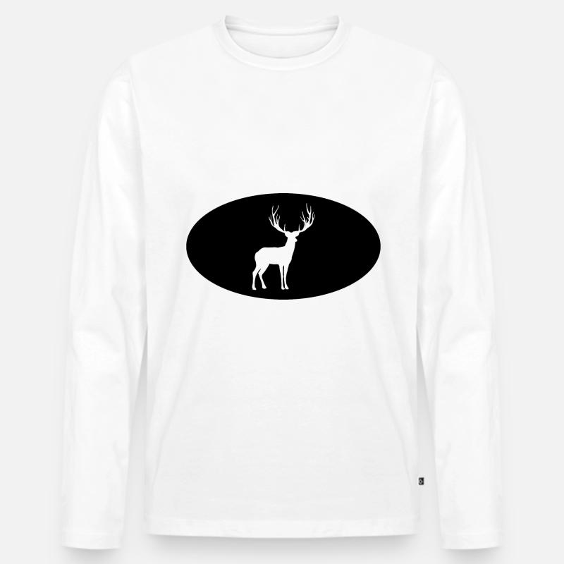 Halbkreis und Jagd - (3) - Männer Premium Bio Langarmshirt - Weiß