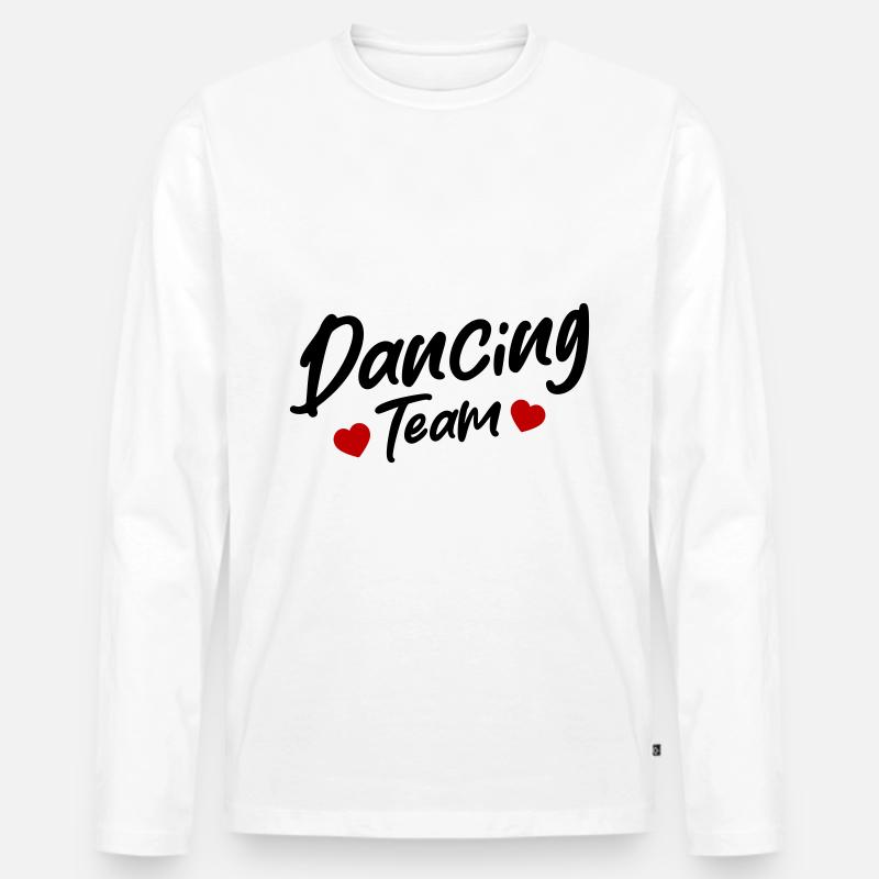Dancing Team - Männer Premium Bio Langarmshirt - Weiß