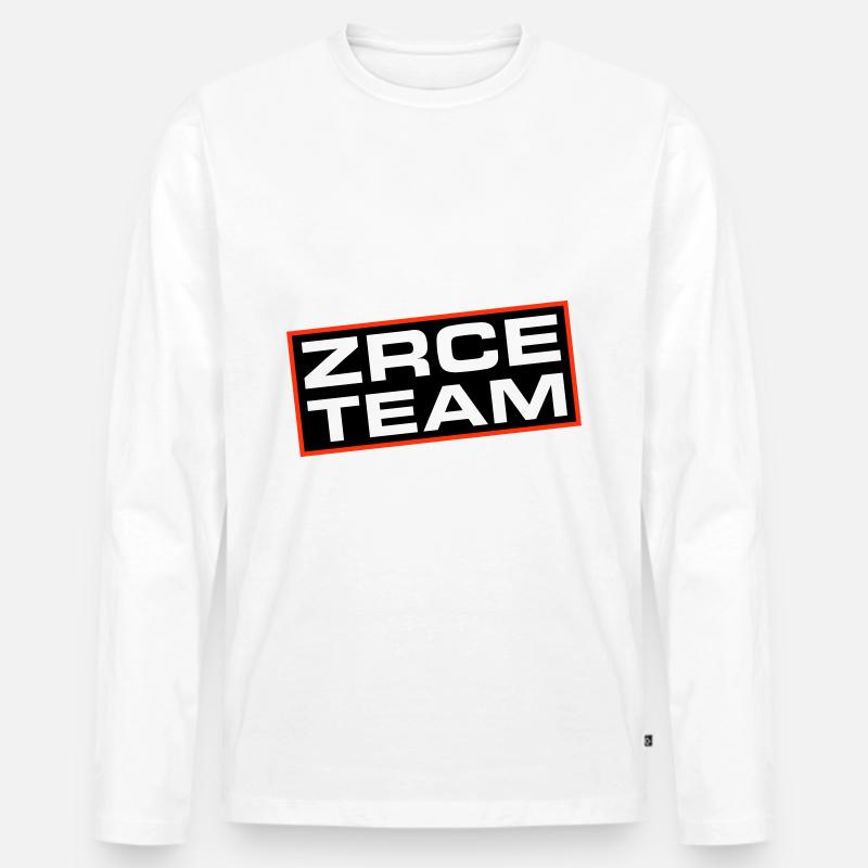 Zrce Team - Männer Premium Bio Langarmshirt - Weiß