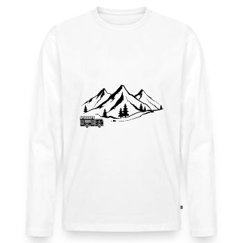 Mountain 1 and Fire Brigader - (2) - Men's Premium Organic Long Sleeve Shirt - white - Front - Nico (187cm)