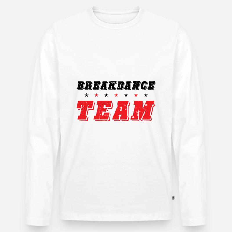 Breakdance Team - Männer Premium Bio Langarmshirt - Weiß