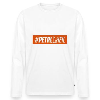 angelhaken petri heil - Männer Premium Bio Langarmshirt - Weiß - Vorne - Nico (187cm)