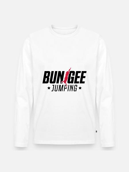 bungee jumping extreme sports - Men's Premium Organic Long Sleeve Shirt - white