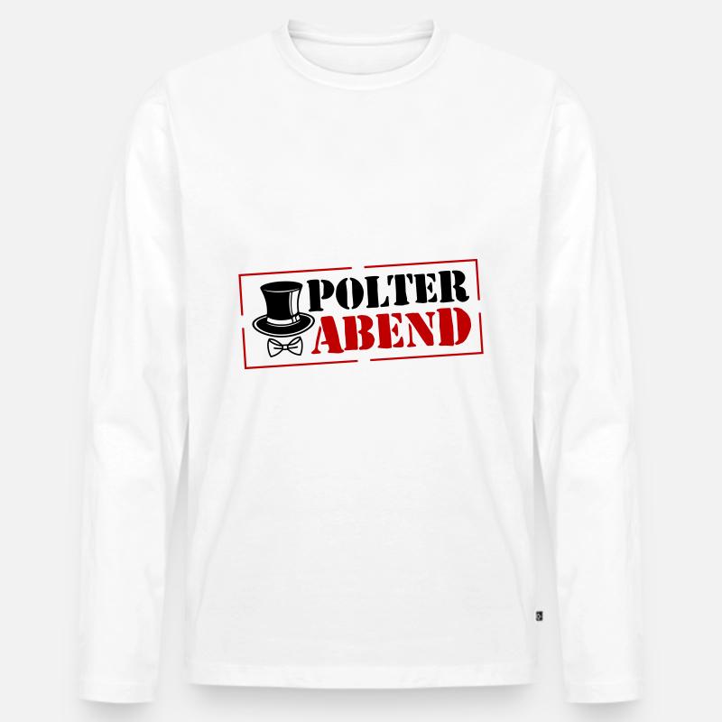 Polterabend Hochzeit Junggeselle - Männer Premium Bio Langarmshirt - Weiß