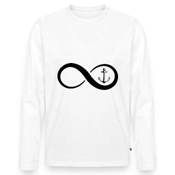 Unendlichkeit und Segeln 1 - - Männer Premium Bio Langarmshirt - Weiß - Vorne - Nico (187cm)