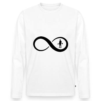 Infinity and Fitness - - Men's Premium Organic Long Sleeve Shirt - white - Front - Nico (187cm)
