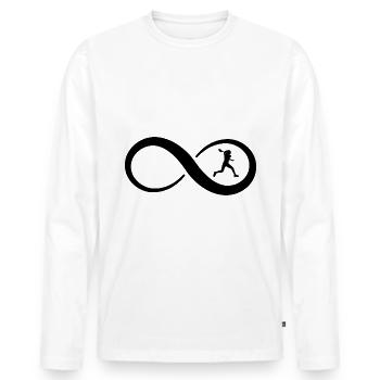 Infinity and Tennis 1 - - Men's Premium Organic Long Sleeve Shirt - white - Front - Nico (187cm)