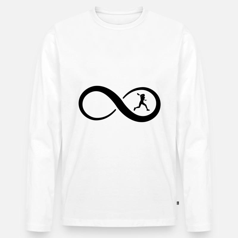 Infinity und Tennis 1 - - Männer Premium Bio Langarmshirt - Weiß