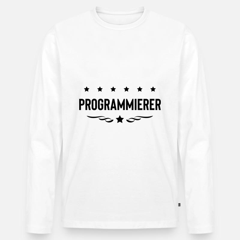 Programmierer Beruf - Männer Premium Bio Langarmshirt - Weiß