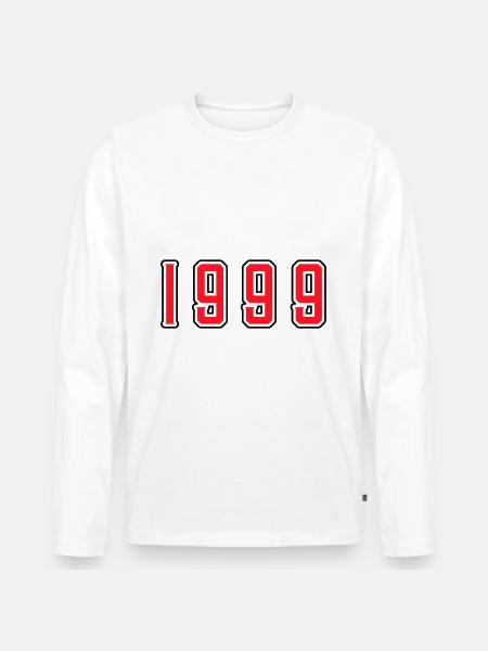 1999 year birthday - Men's Premium Organic Long Sleeve Shirt - white