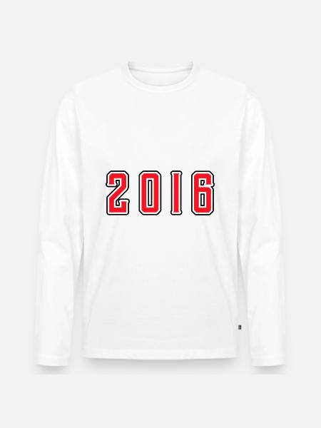 2016 year birthday - Men's Premium Organic Long Sleeve Shirt - white