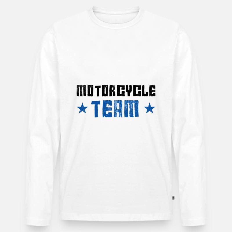 Motorcycle Team - Männer Premium Bio Langarmshirt - Weiß