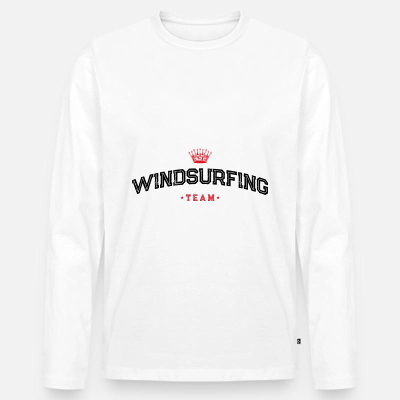 Windsurfing Team - Männer Premium Bio Langarmshirt - Weiß