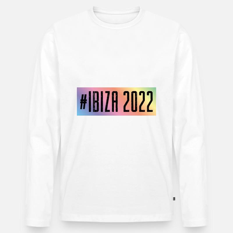 Ibiza 2022 - Männer Premium Bio Langarmshirt - Weiß