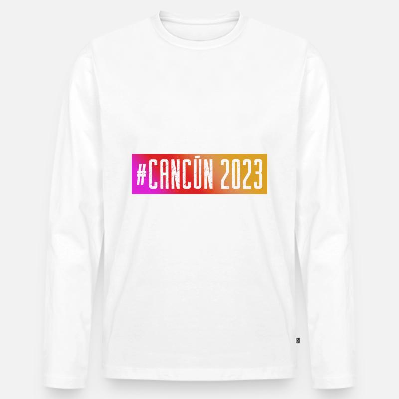 Cancun 2023 - Männer Premium Bio Langarmshirt - Weiß