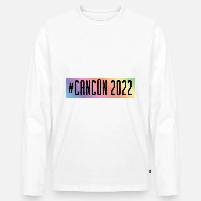 Cancun 2022 - Männer Premium Bio Langarmshirt - Weiß