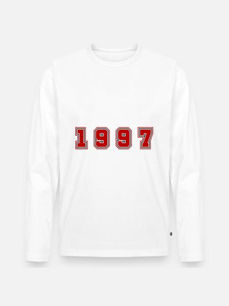 1997 Year Number - Men's Premium Organic Long Sleeve Shirt - white