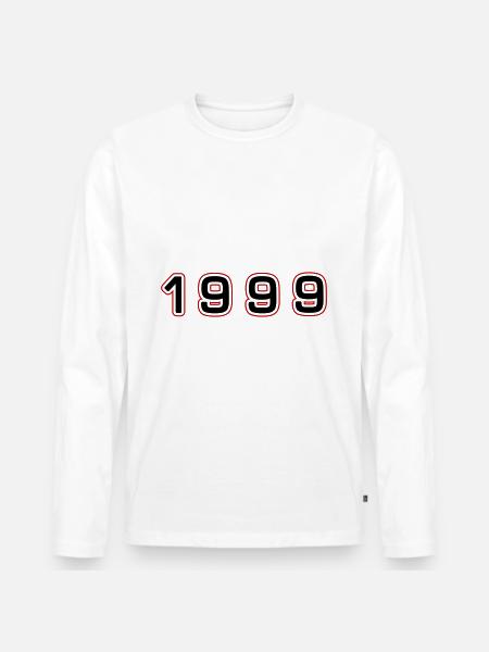 1999 Year Number - Men's Premium Organic Long Sleeve Shirt - white