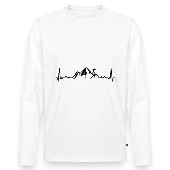 Mountain Heartbeat Boxing - Bo - Männer Premium Bio Langarmshirt - Weiß - Vorne - Nico (187cm)