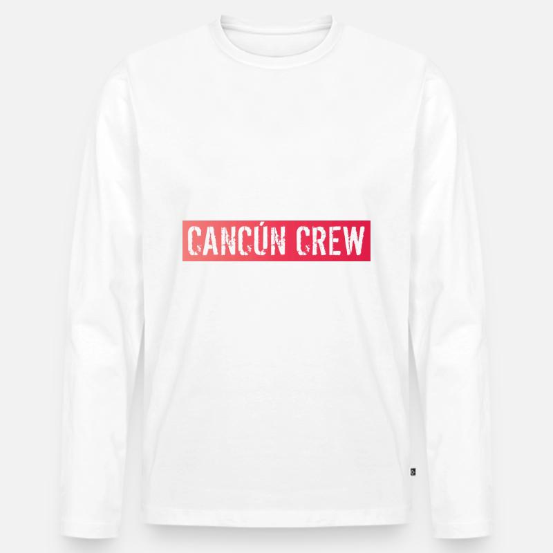 Cancun Crew - Männer Premium Bio Langarmshirt - Weiß