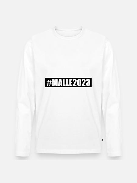 Malle 2023 - Men's Premium Organic Long Sleeve Shirt - white