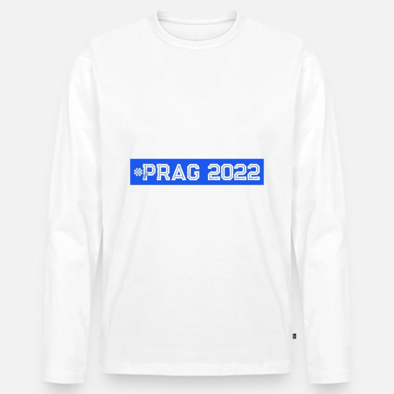 Prag 2022 - Männer Premium Bio Langarmshirt - Weiß