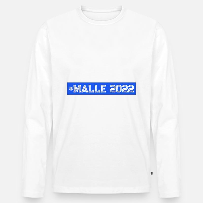 Malle 2022 - Männer Premium Bio Langarmshirt - Weiß