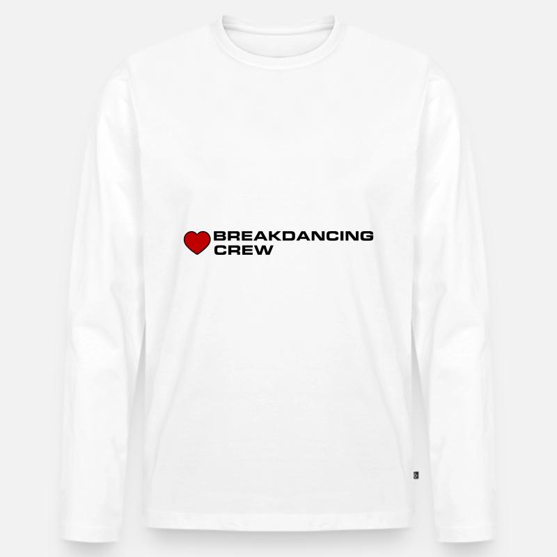 Breakdancing Crew - Männer Premium Bio Langarmshirt - Weiß