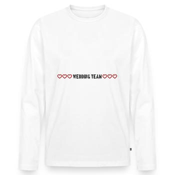 Wedding Team Hearts - Men's Premium Organic Long Sleeve Shirt - white - Front - Nico (187cm)
