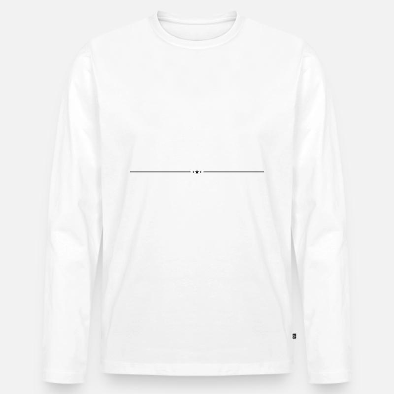 Star Line Element - Men's Premium Organic Long Sleeve Shirt - white