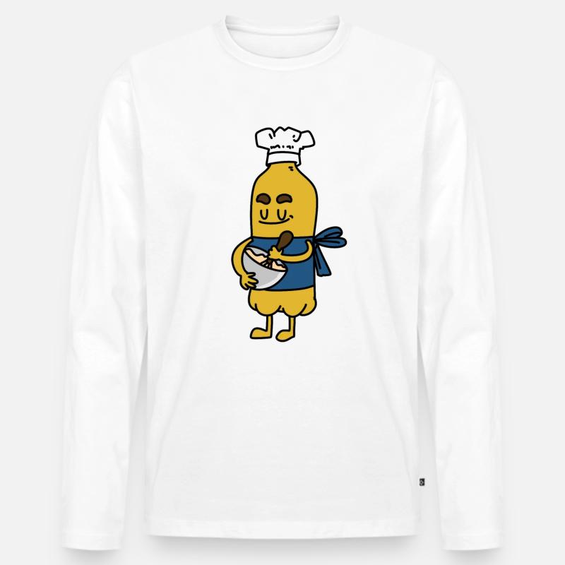 Baking Soda Baker - Männer Premium Bio Langarmshirt - Weiß