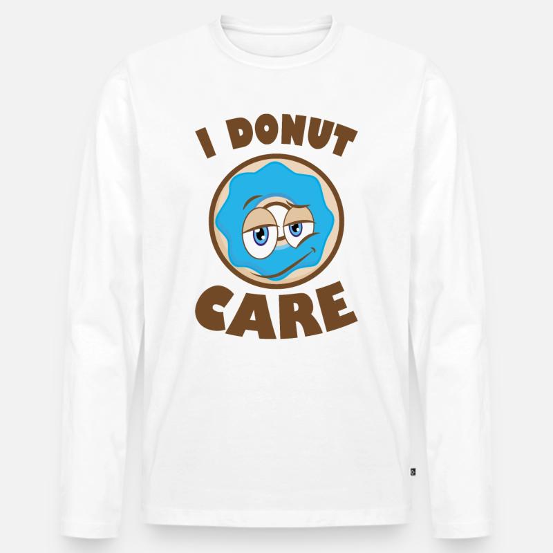 i Donut Care - Männer Premium Bio Langarmshirt - Weiß