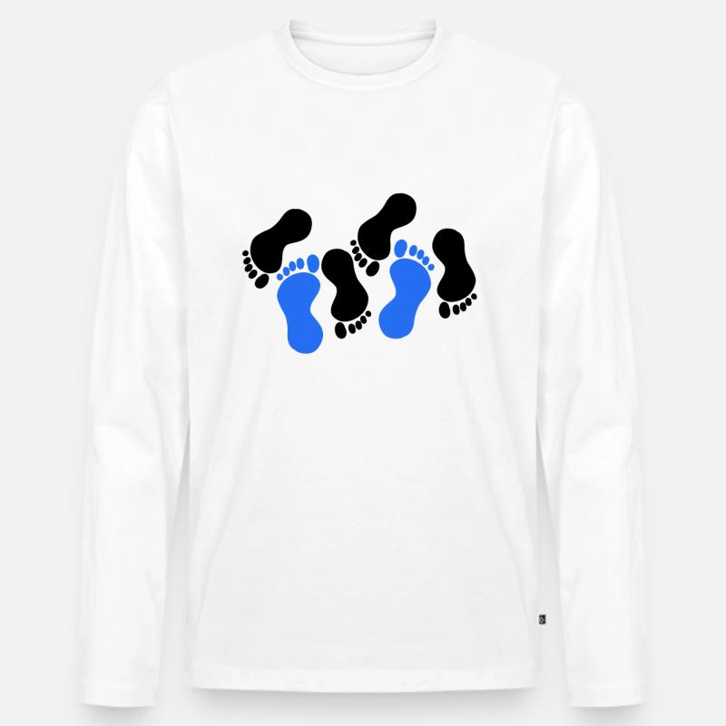 Flotter Dreier - Männer Premium Bio Langarmshirt - Weiß
