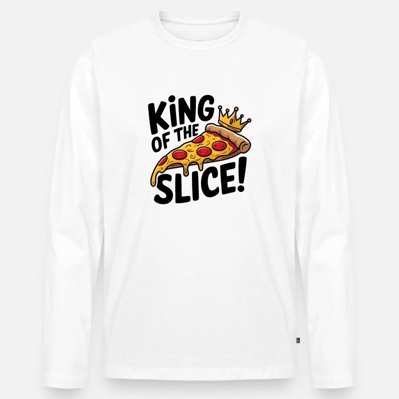 König der Scheibe - Männer Premium Bio Langarmshirt - Weiß
