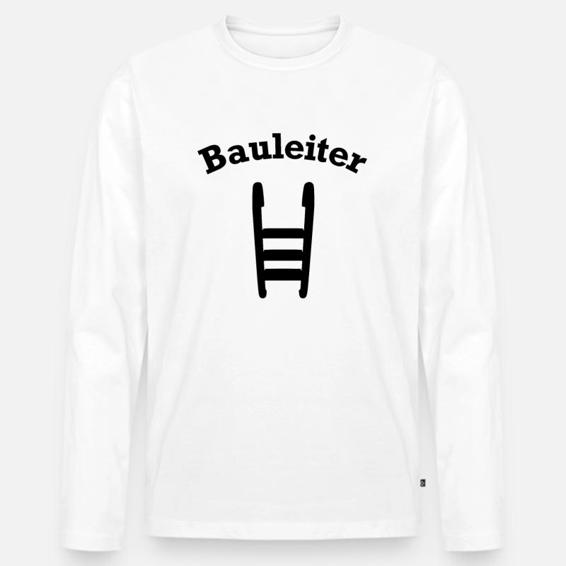 Bauleiter Baustellenleiter - Männer Premium Bio Langarmshirt - Weiß